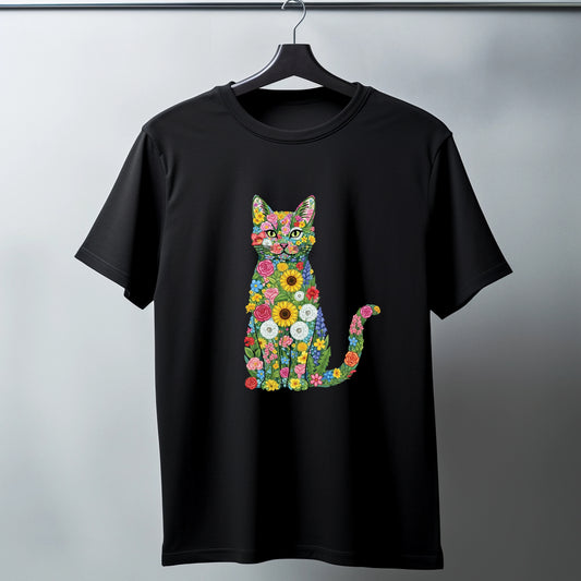Floral Cat T-Shirt