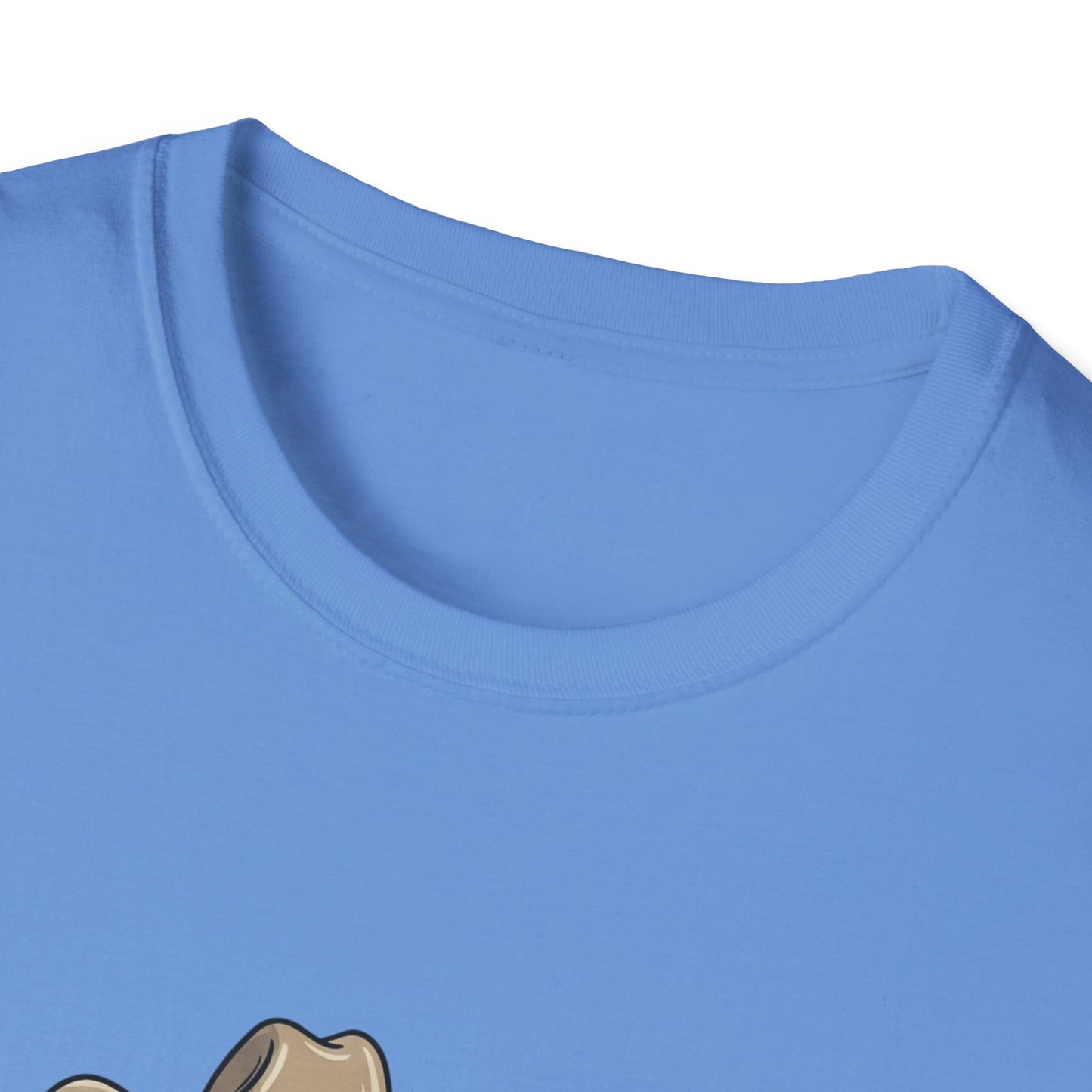 Cowboy Cat Unisex Softstyle T-Shirt | Graphic Tee for Cat Lovers