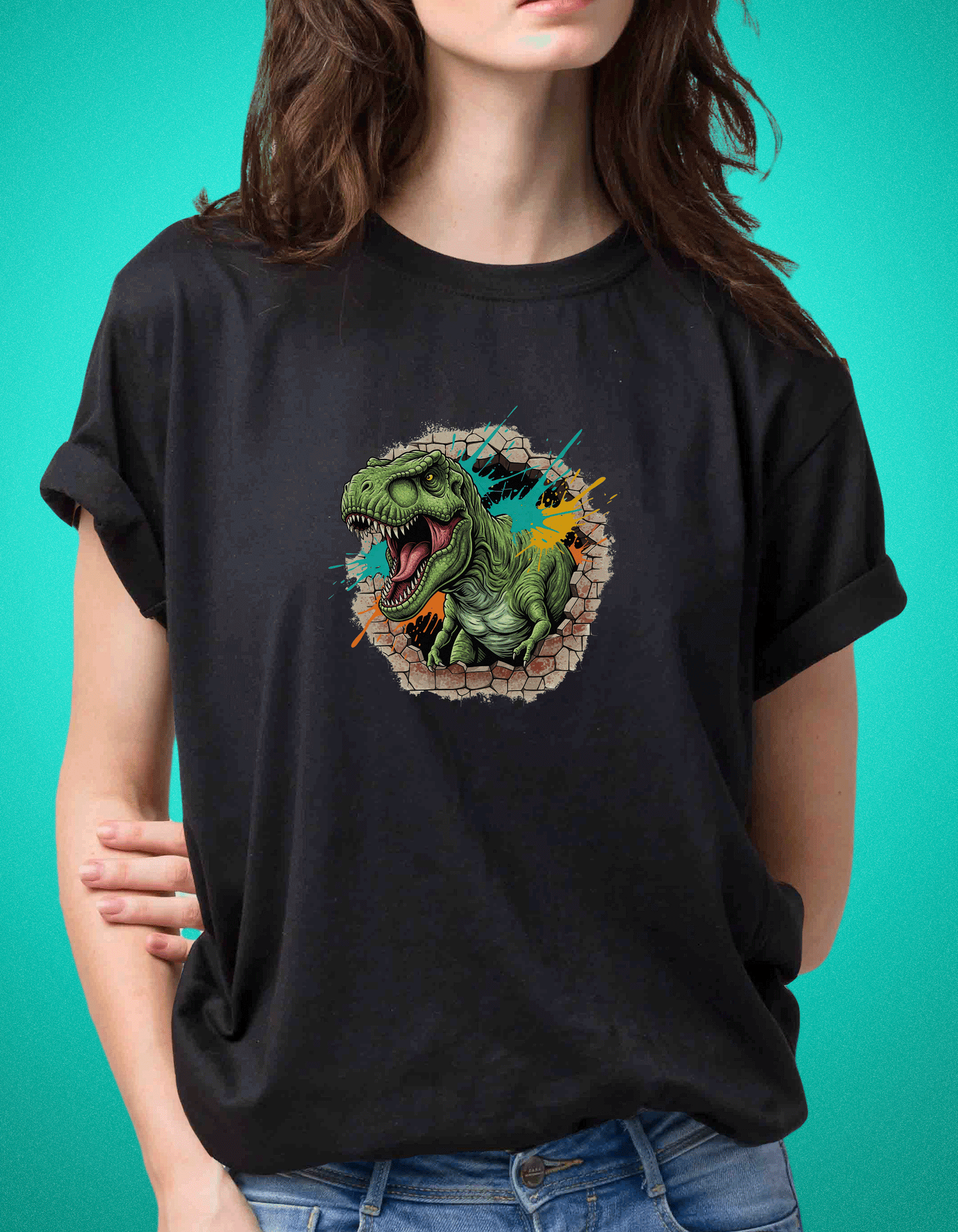 Jurassic Breakout – T-Rex Wall Breaker T-Shirt