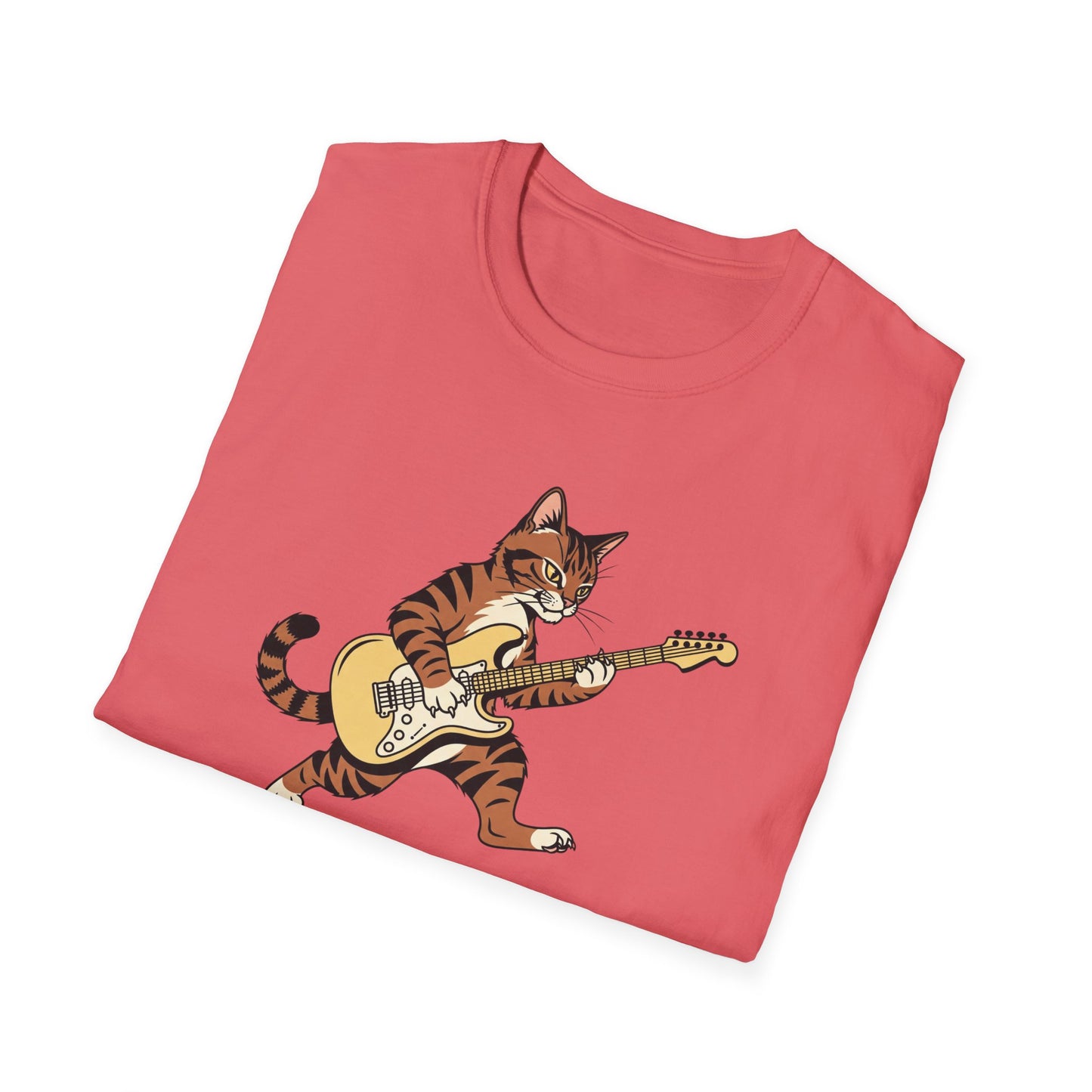Rockin' Cat  T-Shirt | Cool Music & Pet Lover Tee