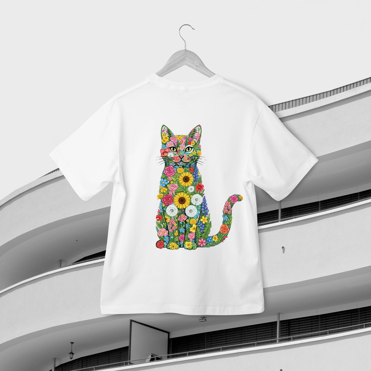 Floral Cat T-Shirt