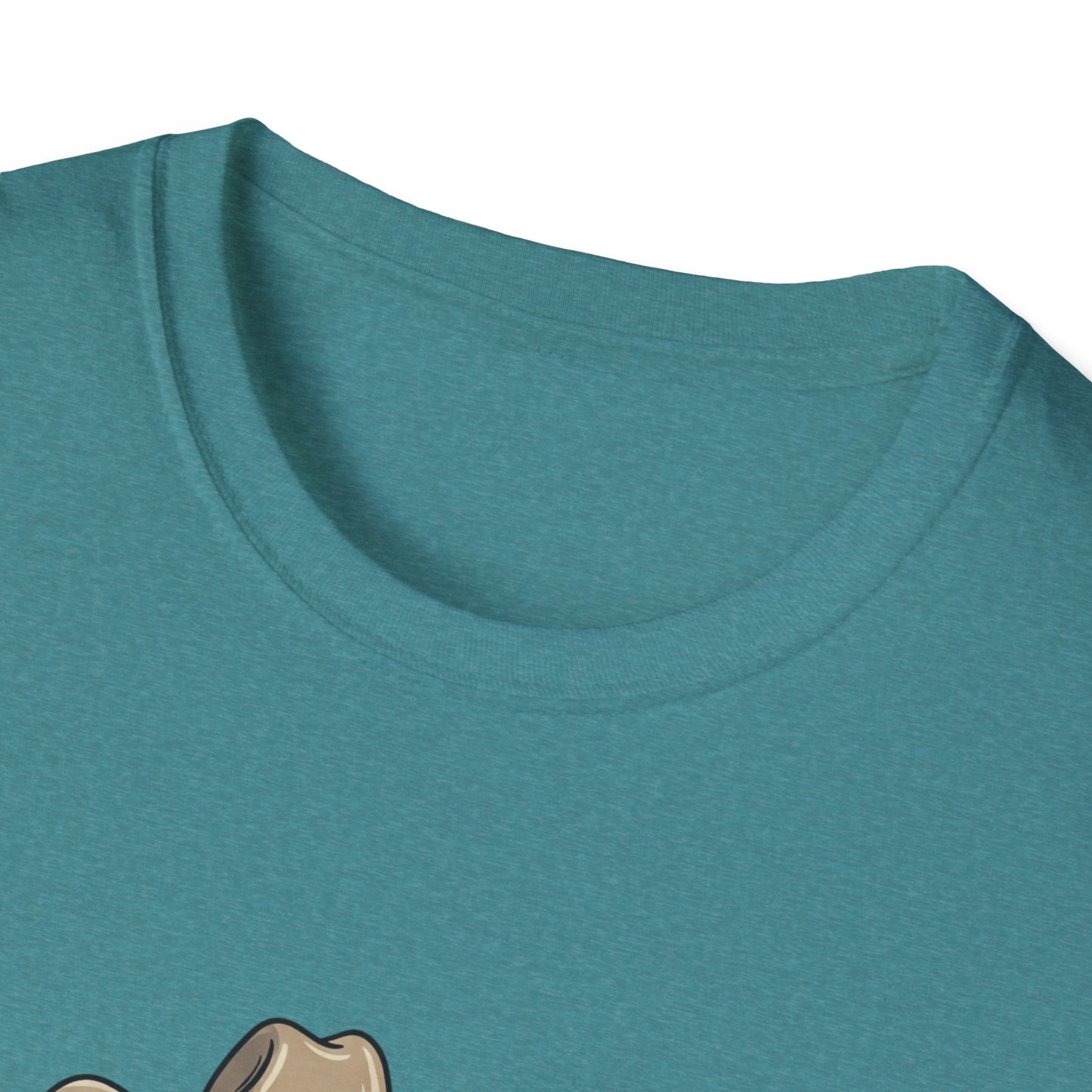 Cowboy Cat Unisex Softstyle T-Shirt | Graphic Tee for Cat Lovers