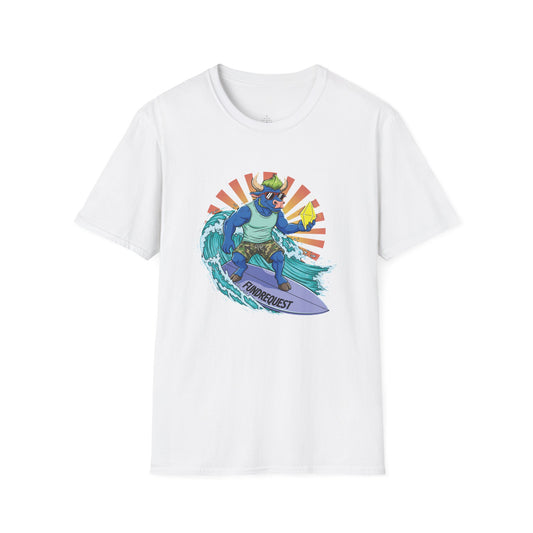 Surfing Dino T-Shirt | Fun Summer Tee for Dino Lovers