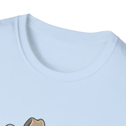 Cowboy Cat Unisex Softstyle T-Shirt | Graphic Tee for Cat Lovers