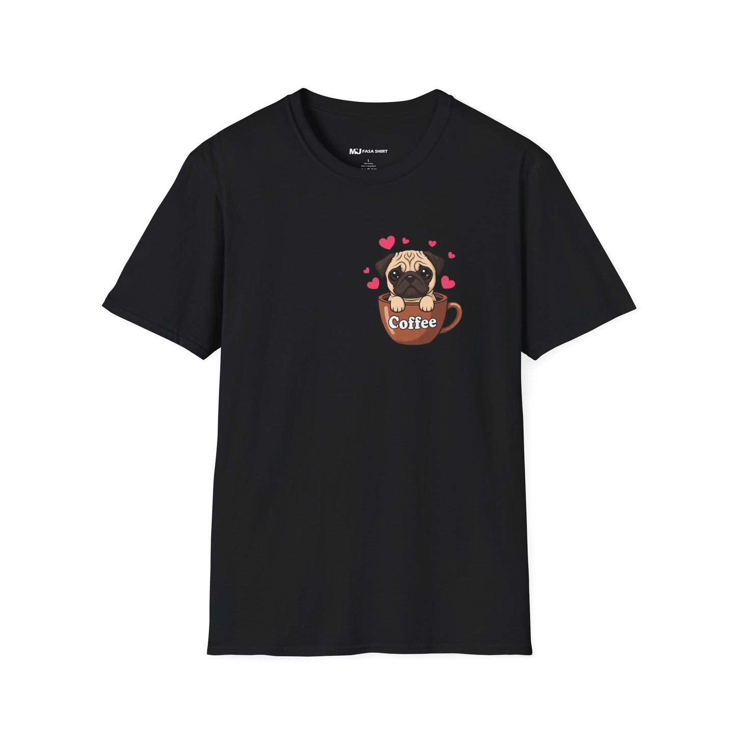 Pug in a Coffee Cup T-shirts