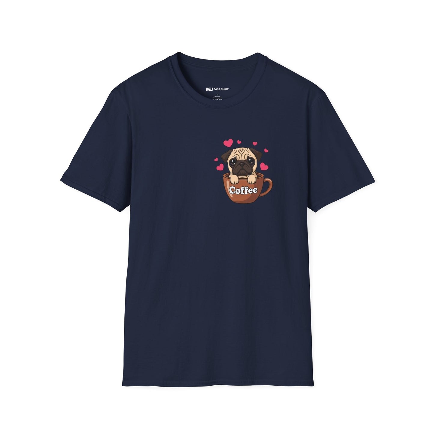 Pug in a Coffee Cup T-shirts