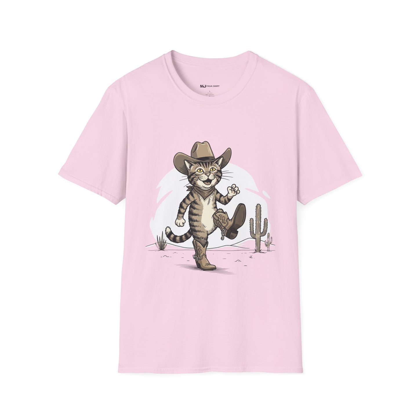 Cowboy Cat Unisex Softstyle T-Shirt | Graphic Tee for Cat Lovers