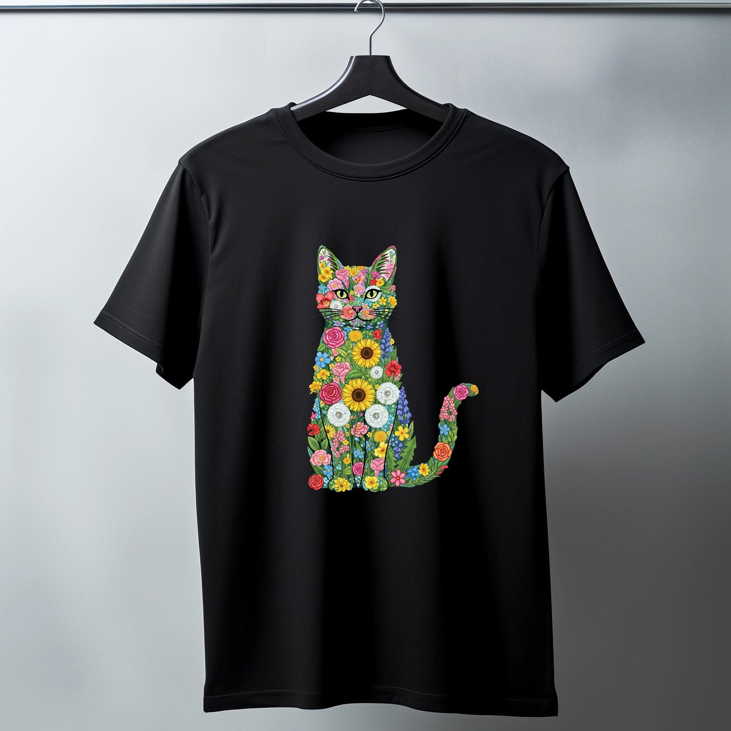Floral Cat T-Shirt