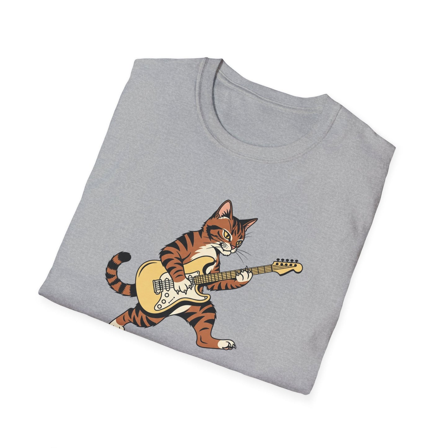 Rockin' Cat  T-Shirt | Cool Music & Pet Lover Tee