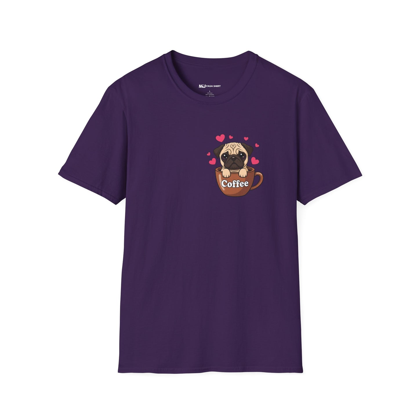 Pug in a Coffee Cup T-shirts