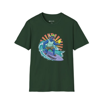 Surfing Dino T-Shirt | Fun Summer Tee for Dino Lovers