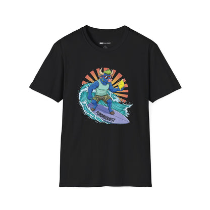 Surfing Dino T-Shirt | Fun Summer Tee for Dino Lovers